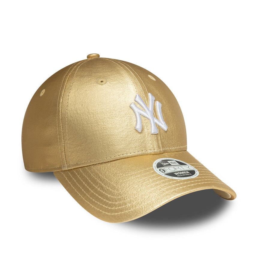 Casquette New York Yankees, pin métallique, New Era, 9FORTY, pour femmes, doré