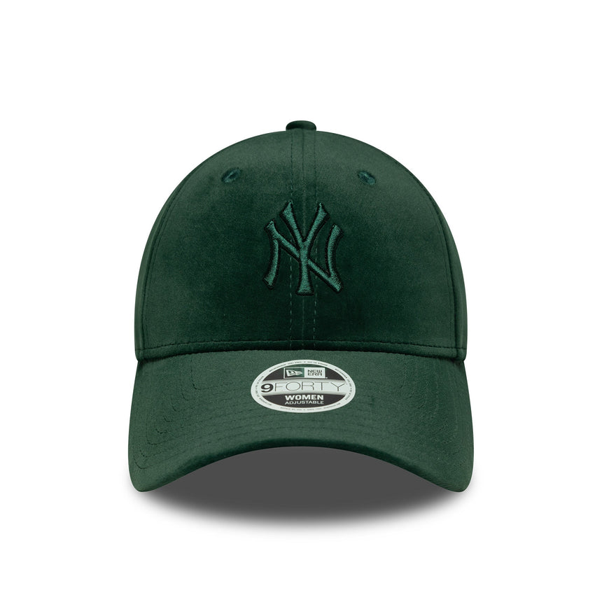 Casquette New York Yankees, pour femmes, velours, 9FORTY, New Era, verte