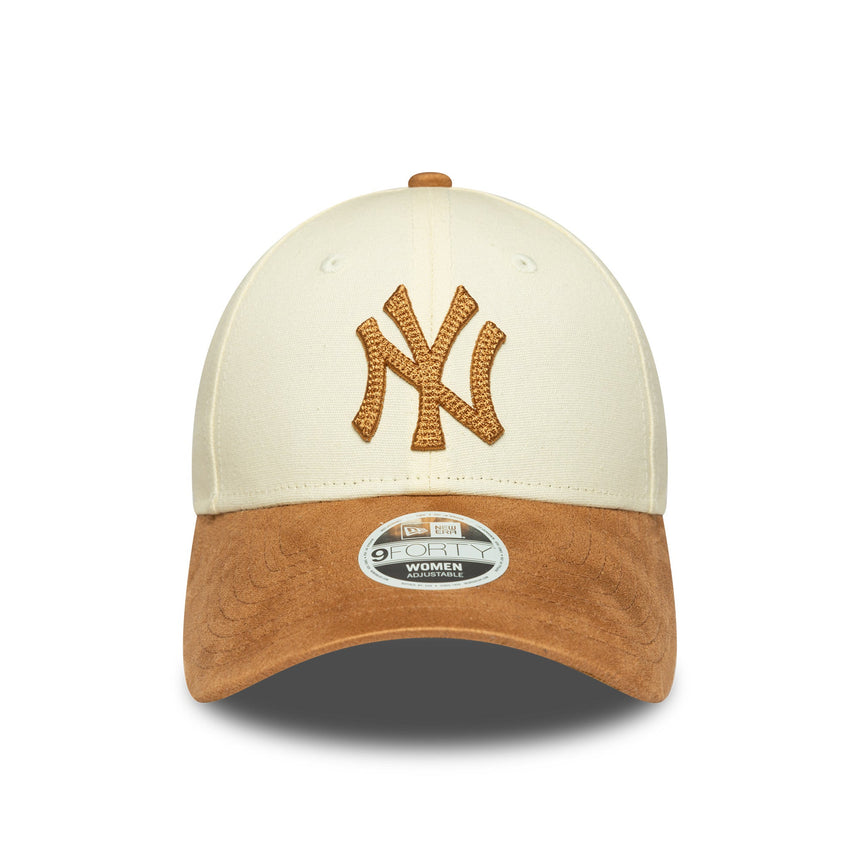 Casquette New York Yankedds, pour femmes, suède synthétique, 9FORTY, beige