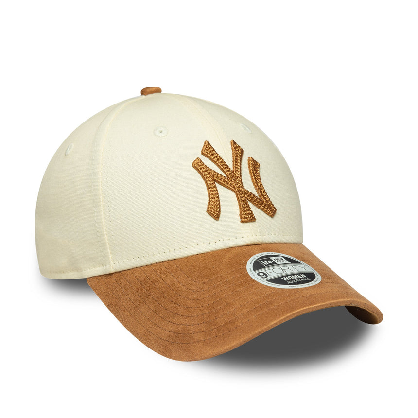 Casquette New York Yankedds, pour femmes, suède synthétique, 9FORTY, beige
