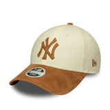 Casquette New York Yankedds, pour femmes, suède synthétique, 9FORTY, beige