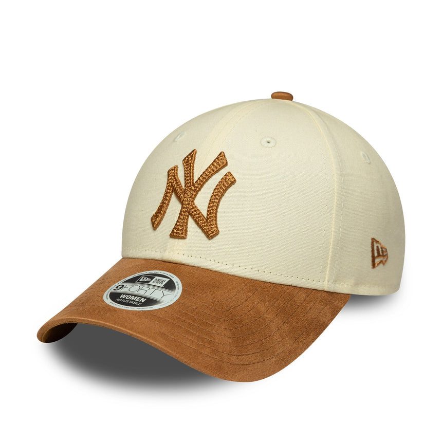 Casquette New York Yankedds, pour femmes, suède synthétique, 9FORTY, beige