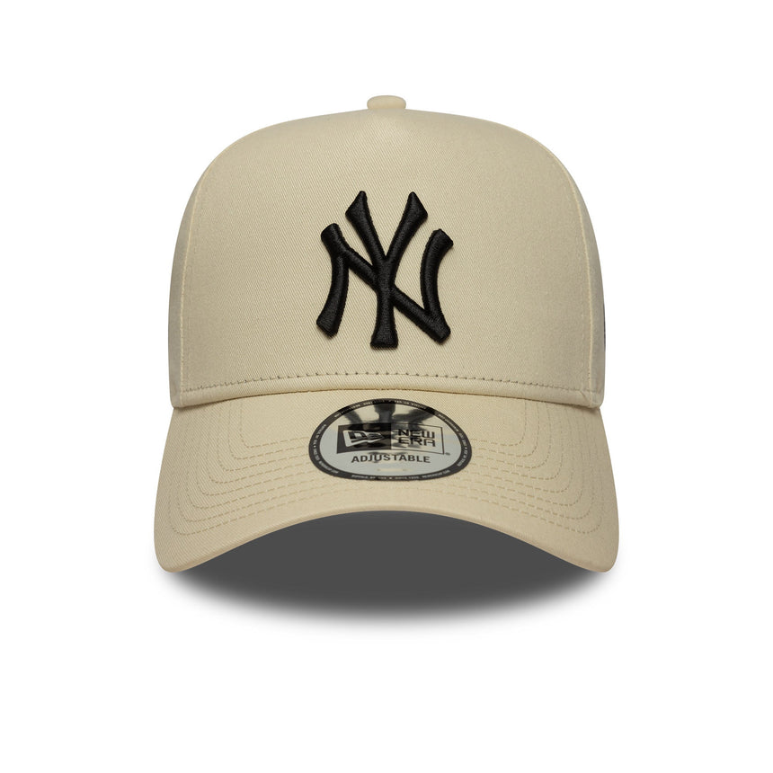 Casquette New York Yankees, beige, patch latéral, A-frame, New Era, 9FORTY, beige