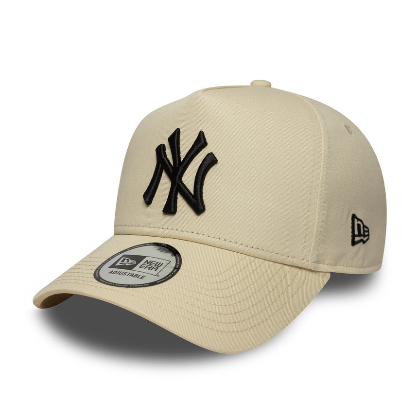 Casquette New York Yankees, beige, patch latéral, A-frame, New Era, 9FORTY, beige