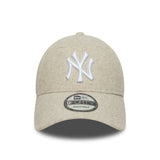Casquette des Yankees de New York, laine Melton, 9FORTY, crème