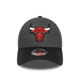 Casquette des Chicago Bulls, patch sur le côté, New Era, 9FORTY, gris, gris