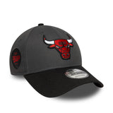 Casquette des Chicago Bulls, patch sur le côté, New Era, 9FORTY, gris, gris