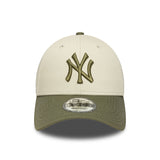 Casquette des New York Yankees, écusson latéral, New Era, 9FORTY, camouflage, gris