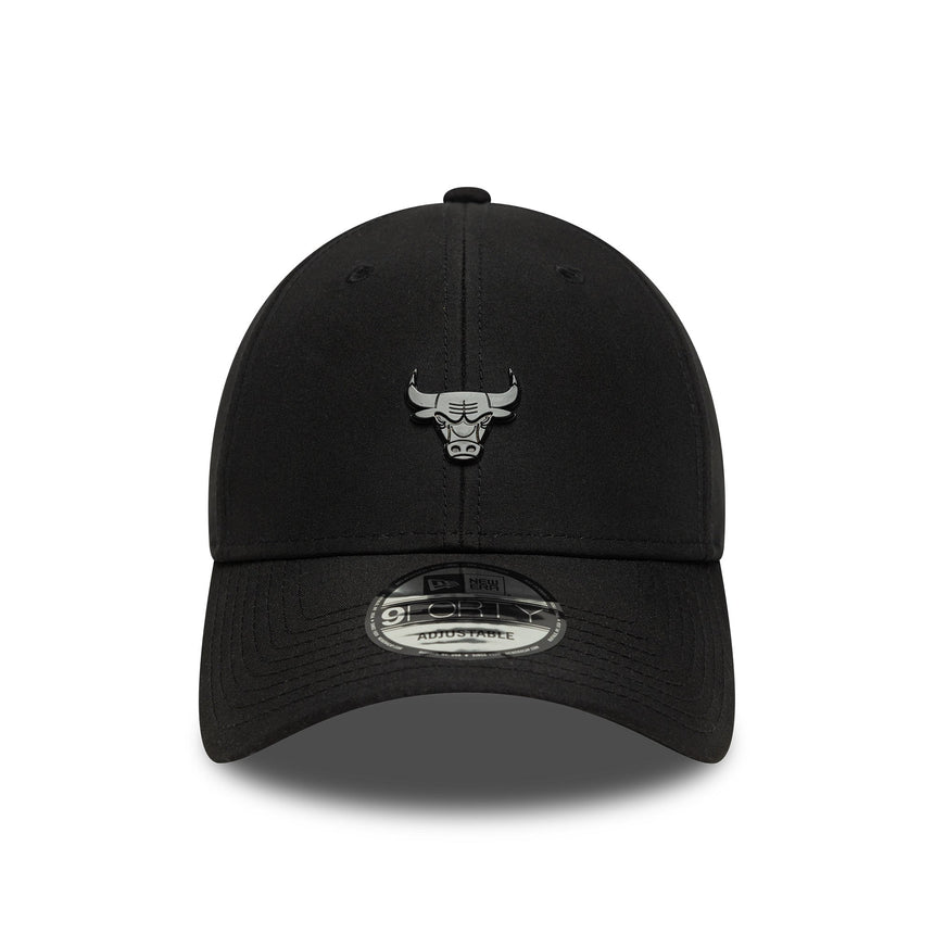 Casquette Chicago Bulls, pin NBA, New Era 9FORTY, noir