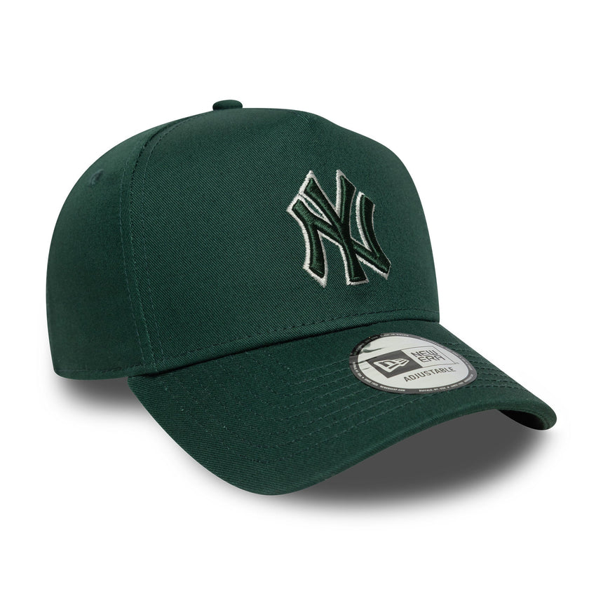 Casquette des Yankees de New York, cadre contouré, New Era, 9FORTY, monochrome, vert