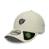 Casquette des Raiders de Las Vegas, recyclée, 9FORTY, New Era, gris