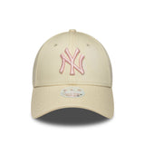 Casquette New York Yankees, femmes, New Era, 9FORTY, blanc, blanc