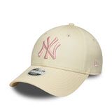 Casquette New York Yankees, femmes, New Era, 9FORTY, blanc, blanc