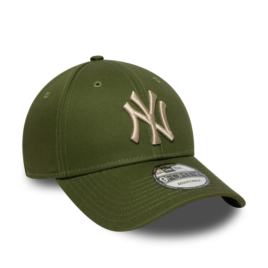 Casquette des New York Yankees, couleur unie, New Era, 9FORTY, verte