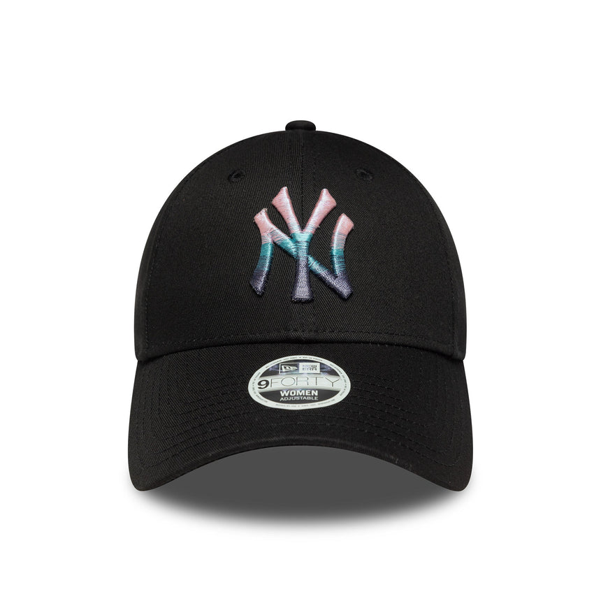 Casquette New York Yankees, logo métallique, 9FORTY, noir