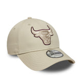 Casquette Chicago Bulls, pin TEAM OUTLINE, 9FORTY, gris