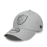 Casquette des Los Angeles Raiders, OUTLINE DE L'ÉQUIPE, New Era, 9FORTY, gris