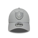 Casquette des Los Angeles Raiders, OUTLINE DE L'ÉQUIPE, New Era, 9FORTY, gris