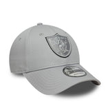 Casquette des Los Angeles Raiders, OUTLINE DE L'ÉQUIPE, New Era, 9FORTY, gris