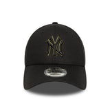 Casquette des Yankees de New York, contour d'équipe, New Era, 9FORTY, contour, noir