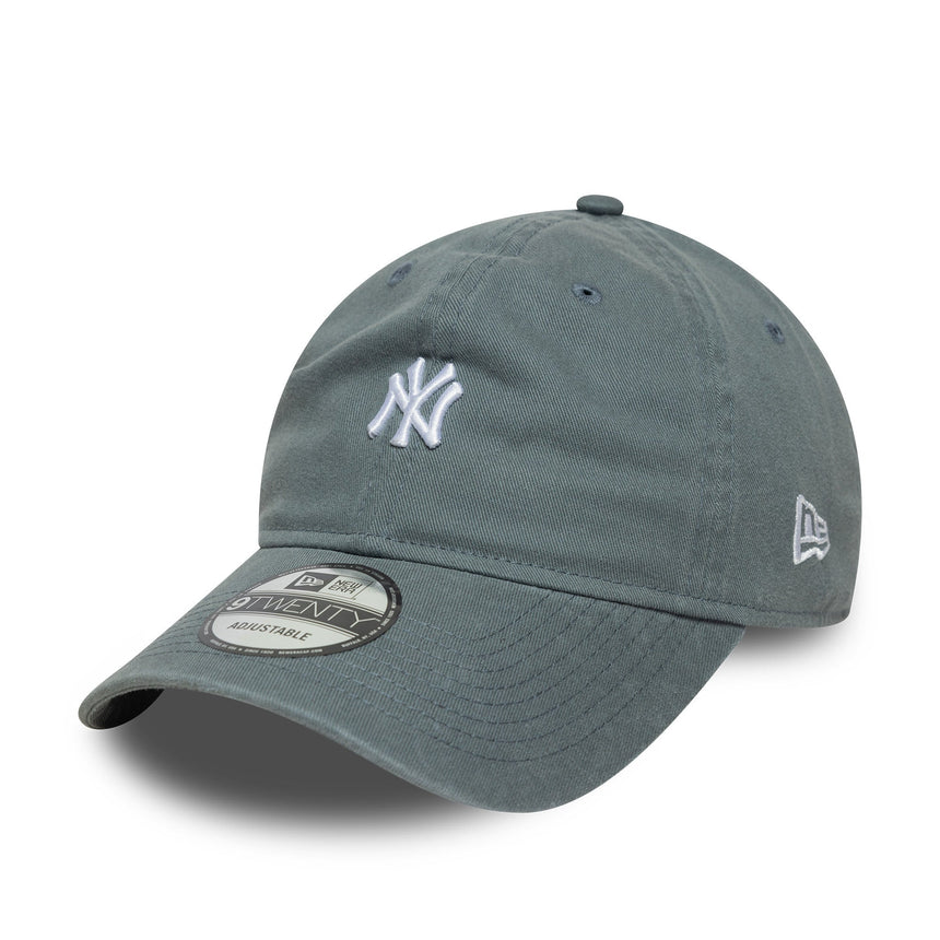 Casquette des Yankees de New York, logo mini lavé, New Era, 9TWENTY, gris