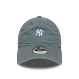 Casquette des Yankees de New York, logo mini lavé, New Era, 9TWENTY, gris
