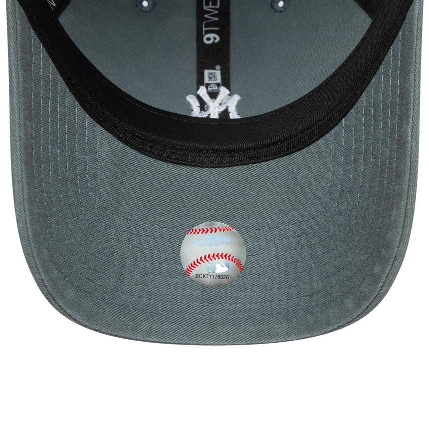 Casquette des Yankees de New York, logo mini lavé, New Era, 9TWENTY, gris