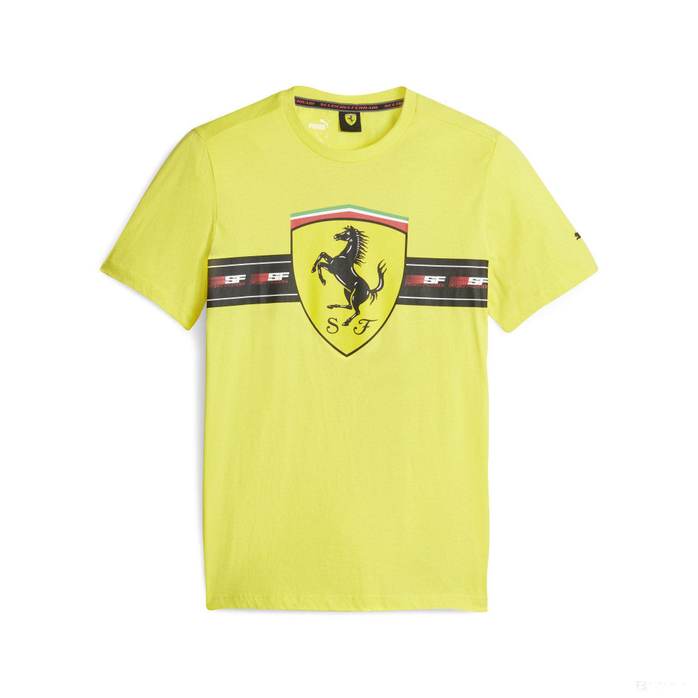 Ferrari t-shirt, Big shield, heritage, yellow - FansBRANDS®