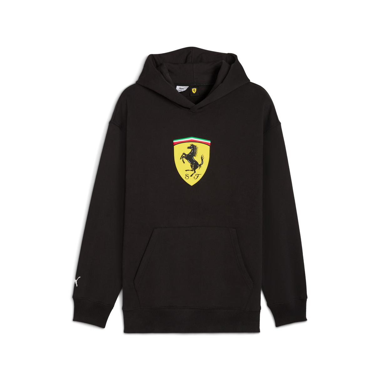 Sweat à capuche Ferrari, Puma, vêtement de sport, logo écusson, noir