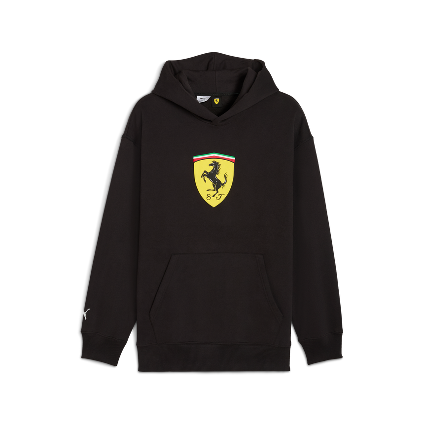 Sweat à capuche Ferrari, Puma, vêtement de sport, logo écusson, noir