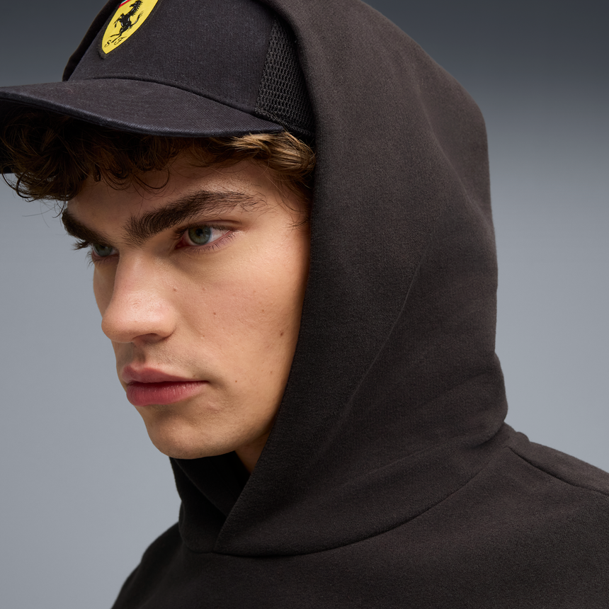 Sweat à capuche Ferrari, Puma, vêtement de sport, logo écusson, noir