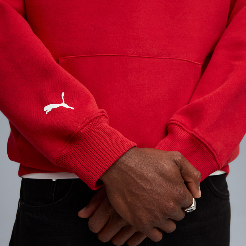 Sweat à capuche Ferrari, Puma, vêtement de sport, logo écusson, rouge