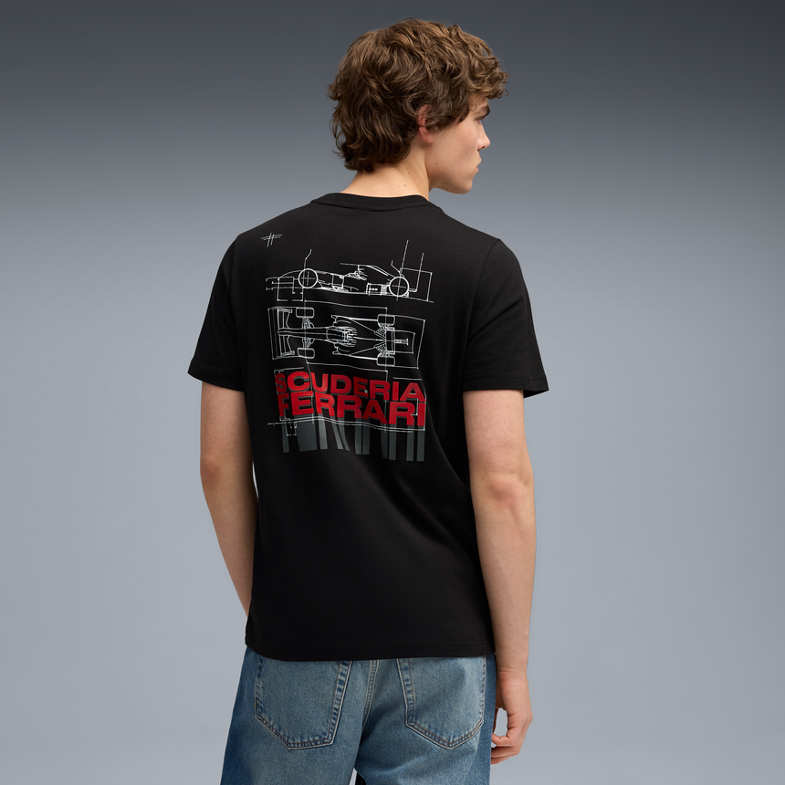 T-shirt graphique Ferrari, Puma, noir