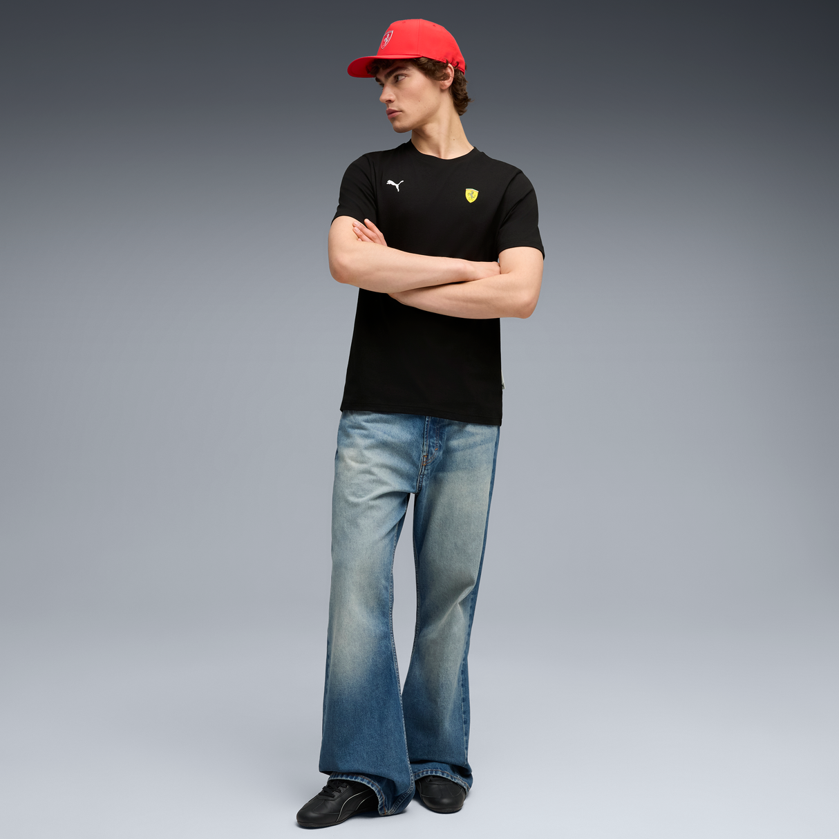 T-shirt graphique Ferrari, Puma, noir