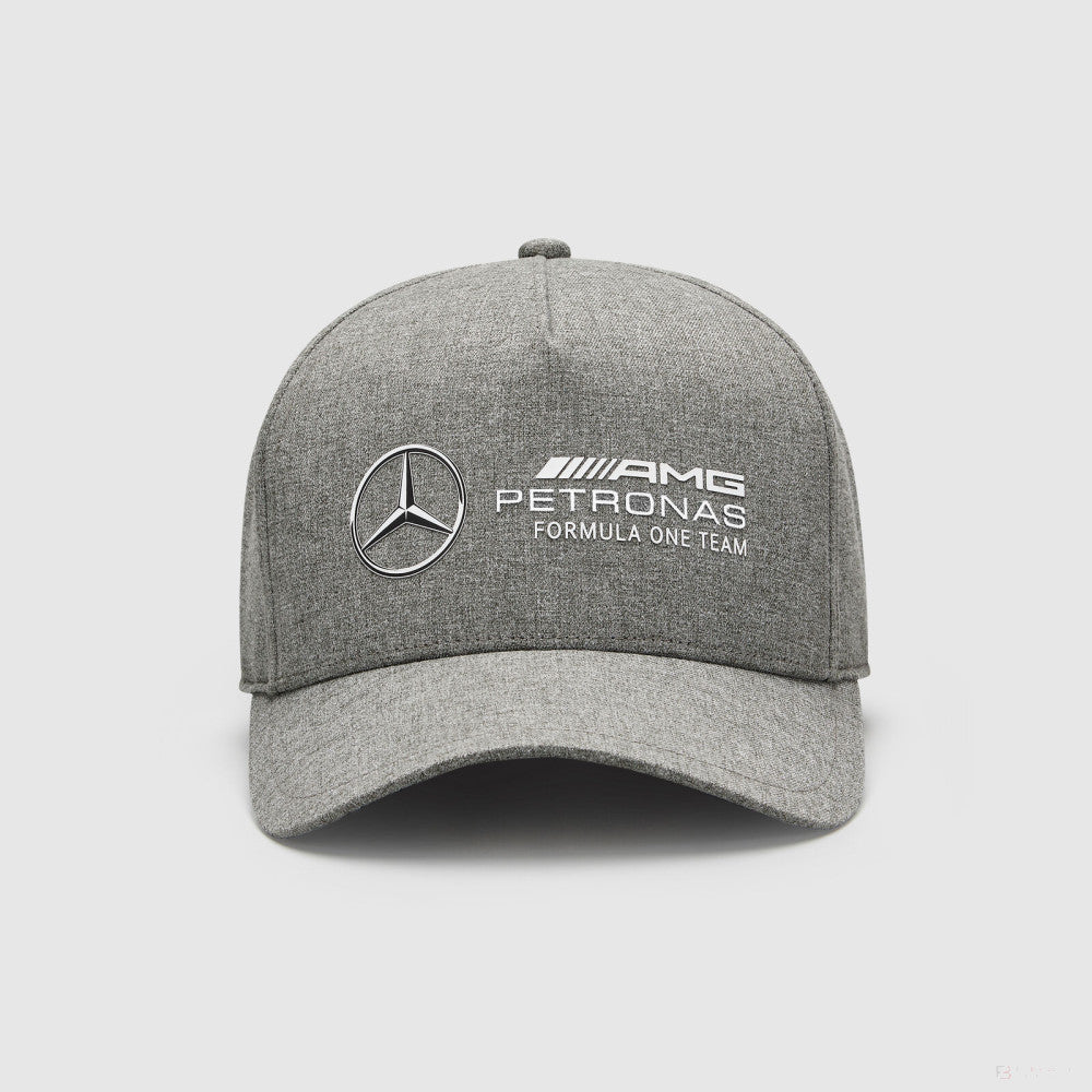 Casquette de course Mercedes grise