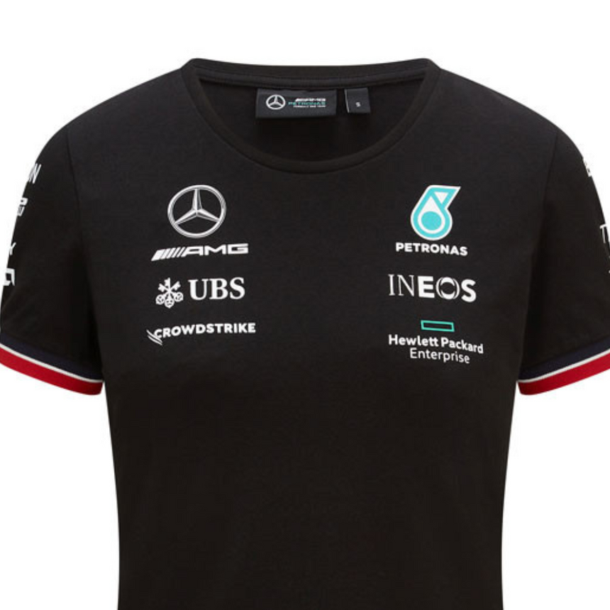 Mercedes Women's Team T-Shirt, Black, 2021