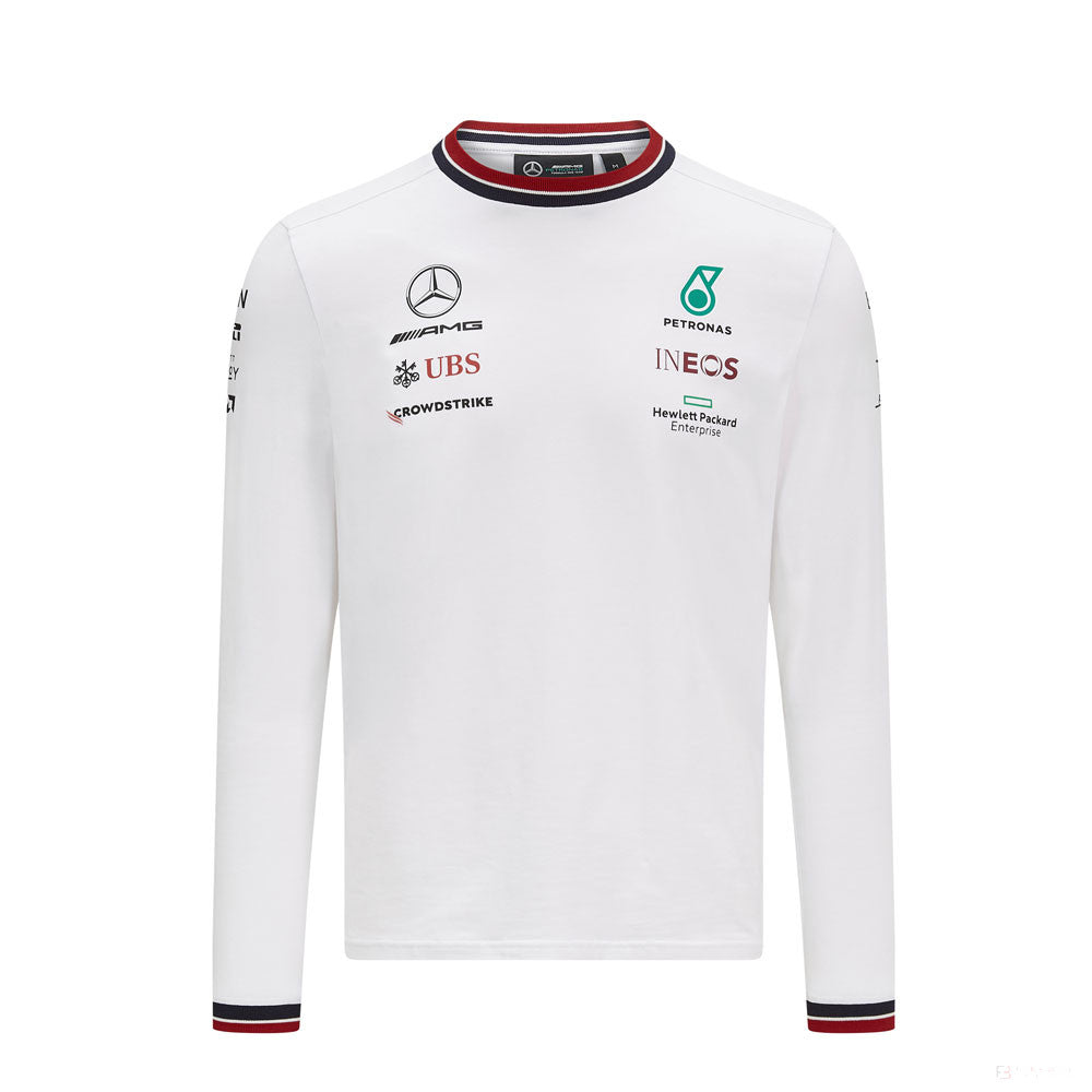 Mercedes Équipe T-shirt manche longue, Blanc, 2021