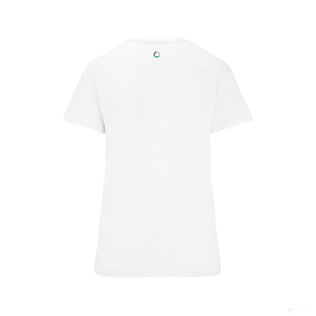 Mercedes T-shirt col rond Femmess, Large Logo, Blanc, 2022 - FansBRANDS®