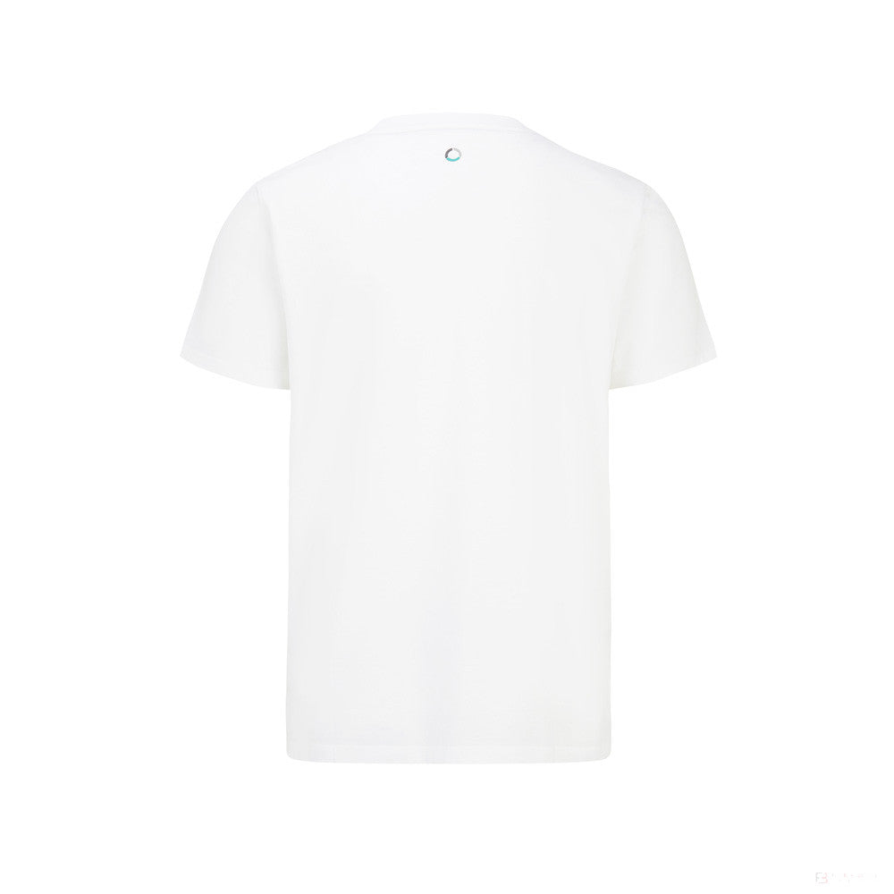 Mercedes T-shirt col rond, Large Logo, Blanc, 2022