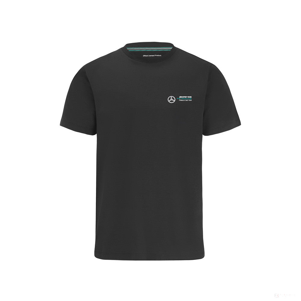 Mercedes T-shirt col rond, Small Logo, Noir, 2022 - FansBRANDS®
