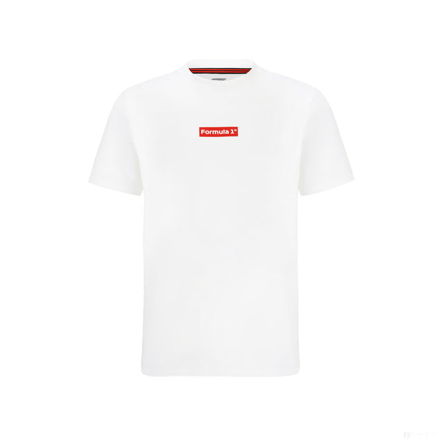 Formula 1 T-shirt col rond, SMALL BOX LOGO GRAPHIC, Blanc, 2022 - FansBRANDS®