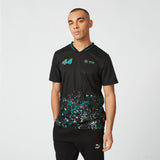 Mercedes Lewis Hamilton T-shirt col rond, LEWIS #44, Noir, 2022 - FansBRANDS®