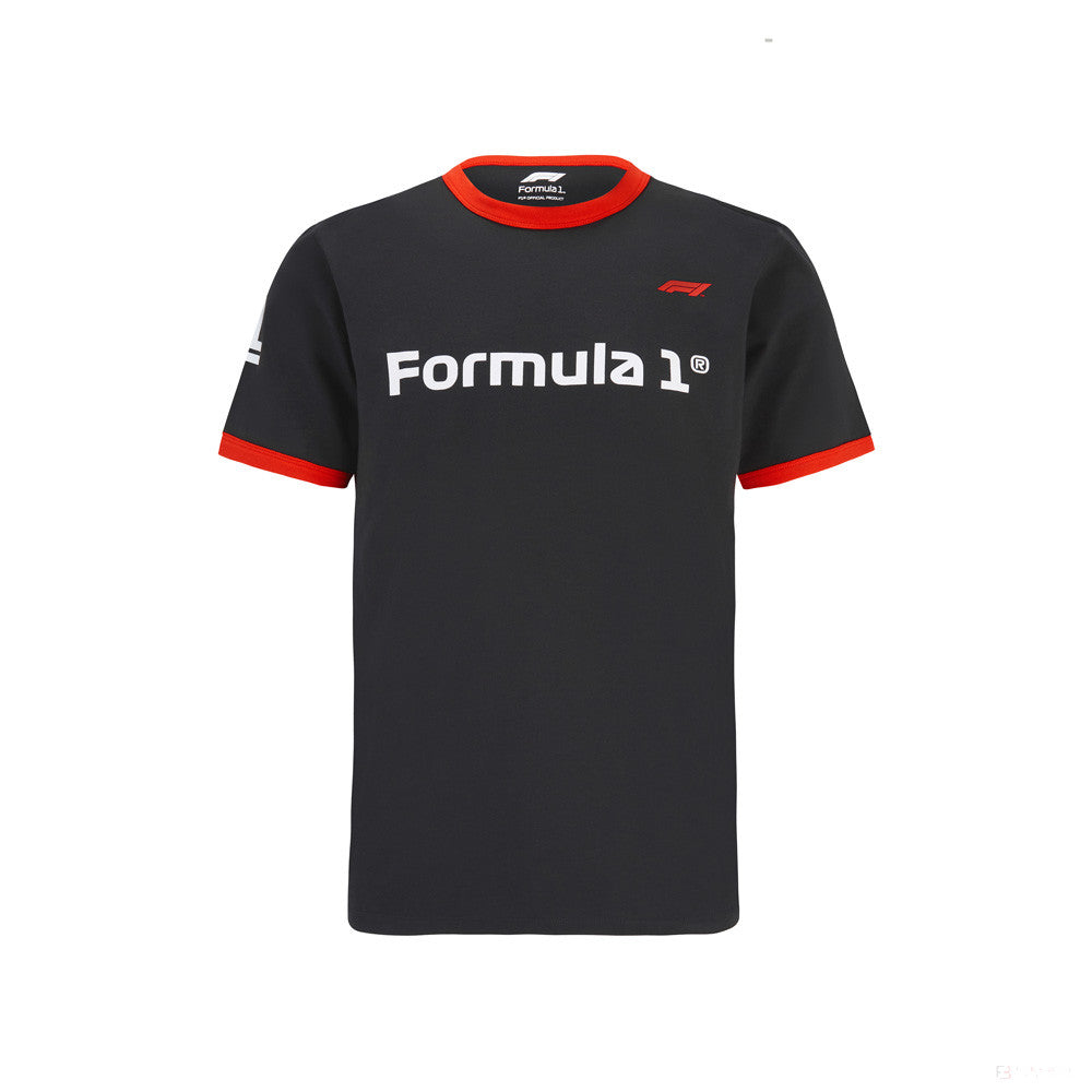 Formula 1 T-shirt col rond, Ringer, Noir, 2022