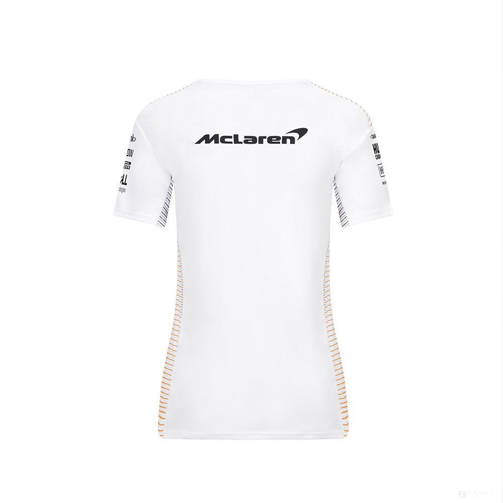 T-shirt col rond, McLaren, Blanc, 2021 - Équipe