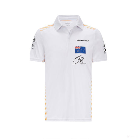 Polo, McLaren Daniel Ricciardo, Blanc, 2021 - Équipe - FansBRANDS®