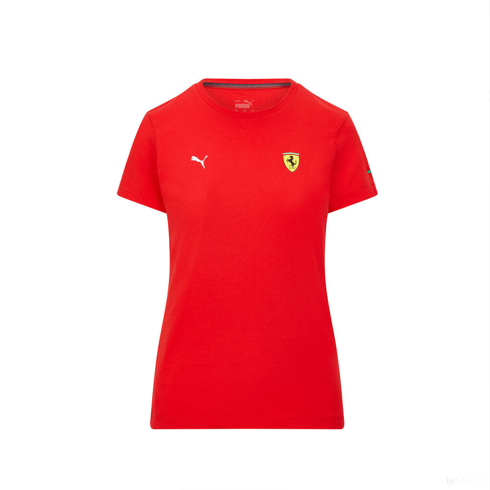 Ferrari Small Shield Femmes T-shirt, Rouge, 2021