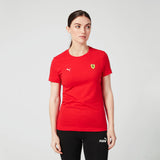 Ferrari Small Shield Femmes T-shirt, Rouge, 2021 - FansBRANDS®