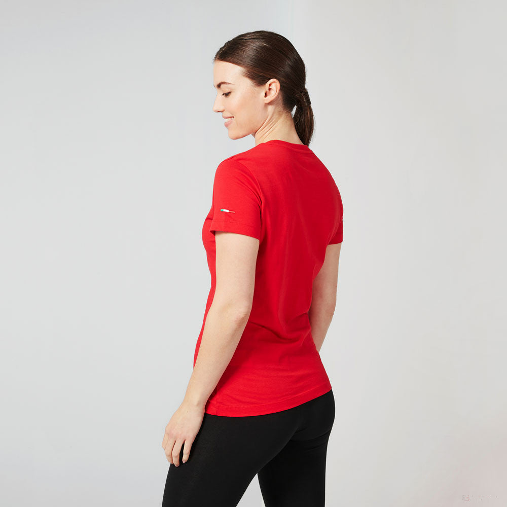 Ferrari Small Shield Femmes T-shirt, Rouge, 2021 - FansBRANDS®