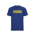 T-shirt col Rond Ayrton Senna Logo, Bleu - FansBRANDS®