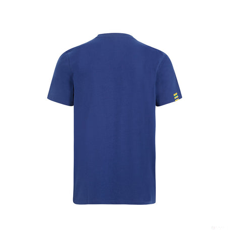 T-shirt col Rond Ayrton Senna Logo, Bleu
